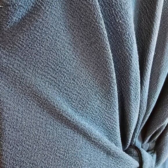 Bar III Sheath Dress Women’s Size Small Teal Blue Knotted Knee Length Work Party - Picture 13 of 15